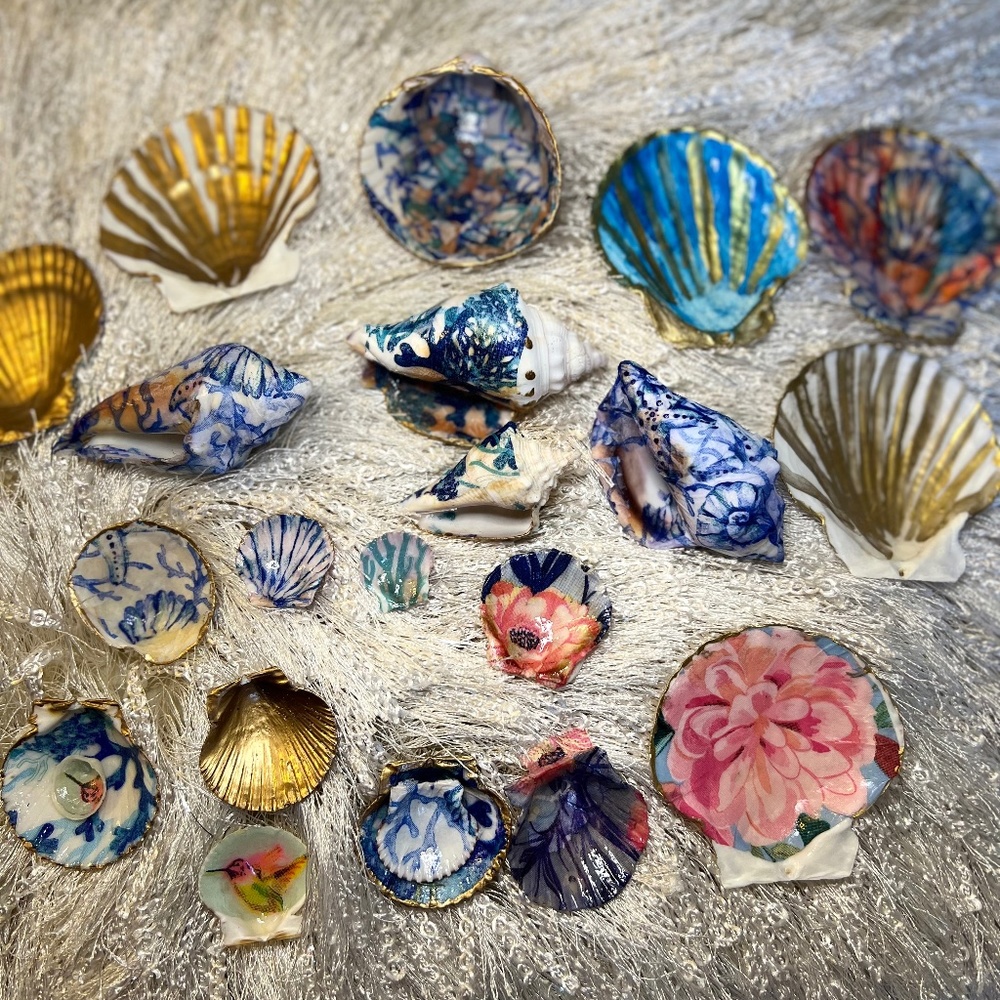 Seashell Decoupage art